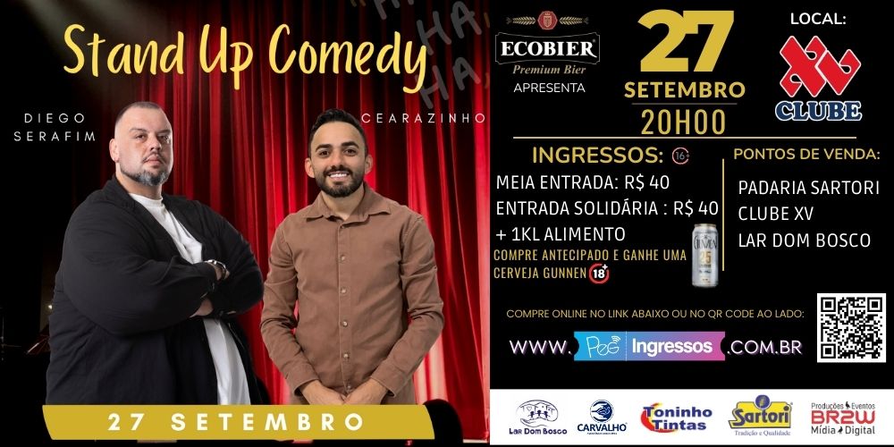 StandUp com Diego Serafim e Cearazinho - PEG Ingressos